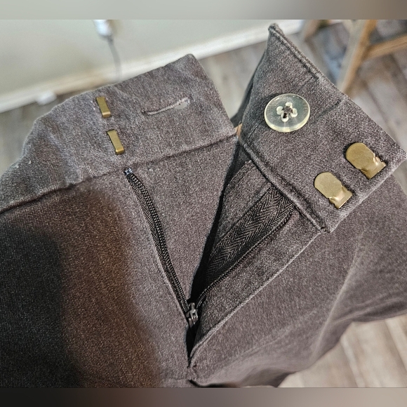 💜Old Navy Pixie  Pants Sz 10 Gray Straight Leg Mid Rise Stretch💛 - Picture 6 of 6